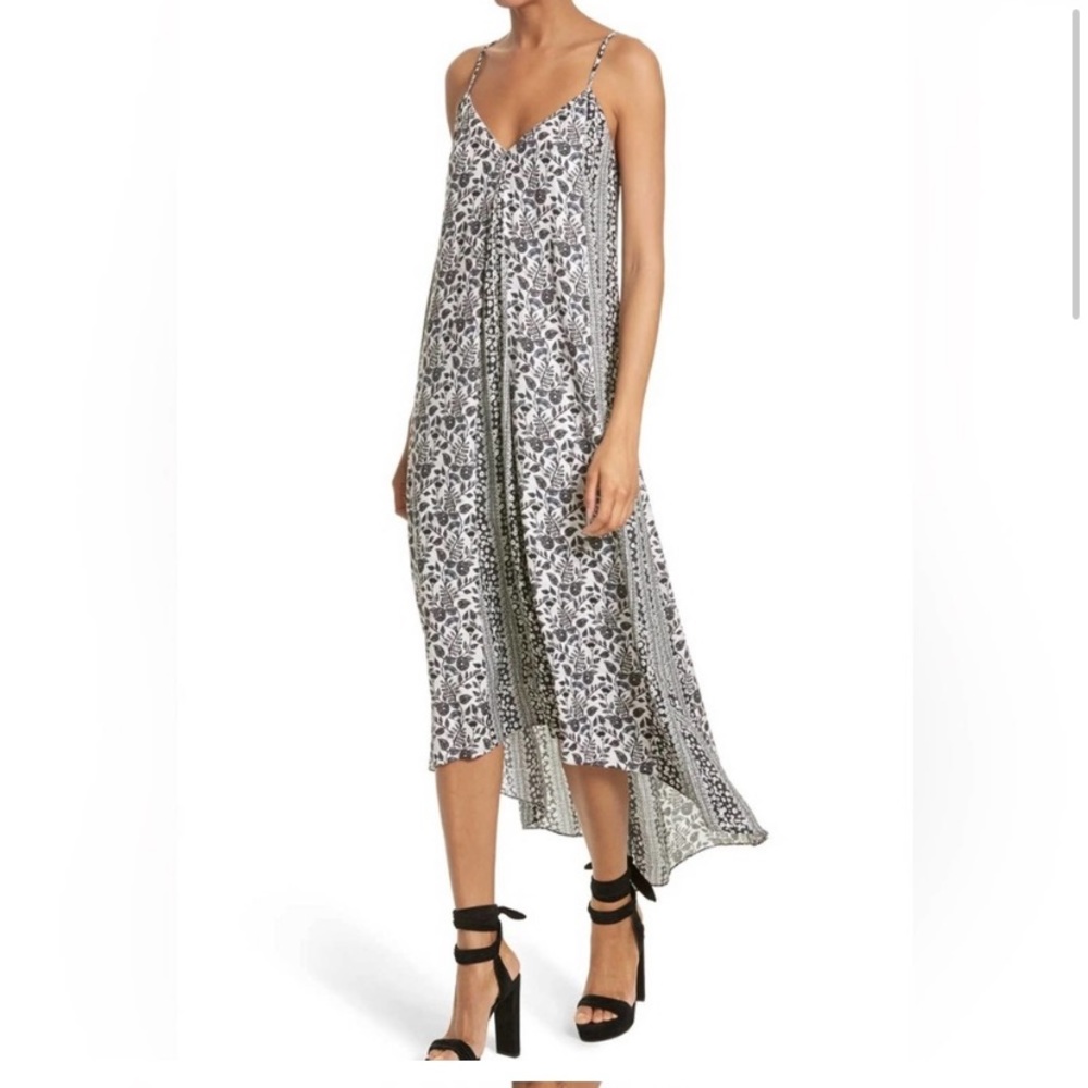 ALICE + OLIVIA Floral Print Slip Maxi Dress